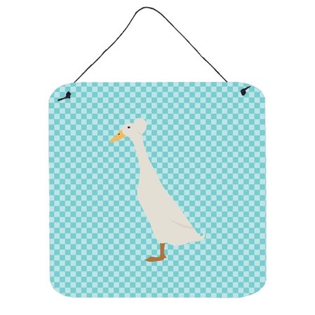 MICASA Bali Duck Blue Check Wall or Door Hanging Prints, 6 x 6 in. MI234180